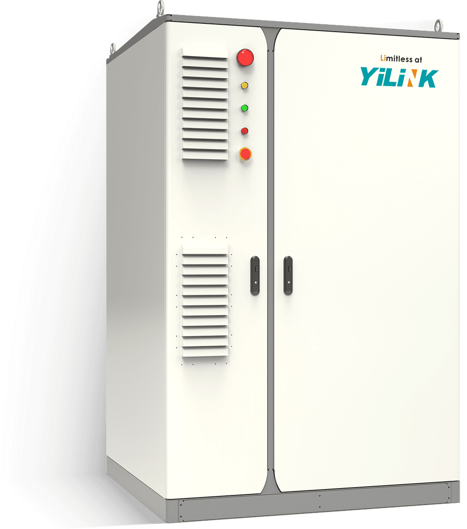 Système de stockage Yilink 100 kW 215 kWh vue de trois quarts