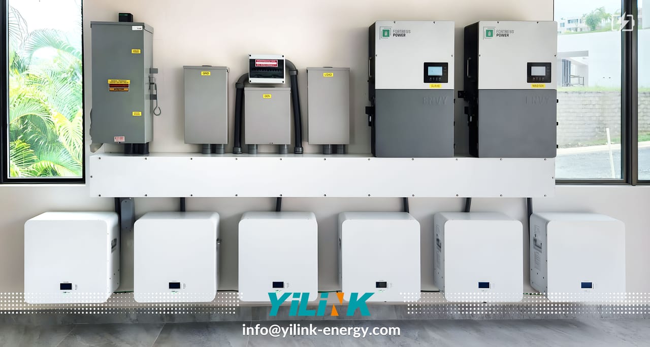 Installation de secours de 60 kWh en batteries Yilink